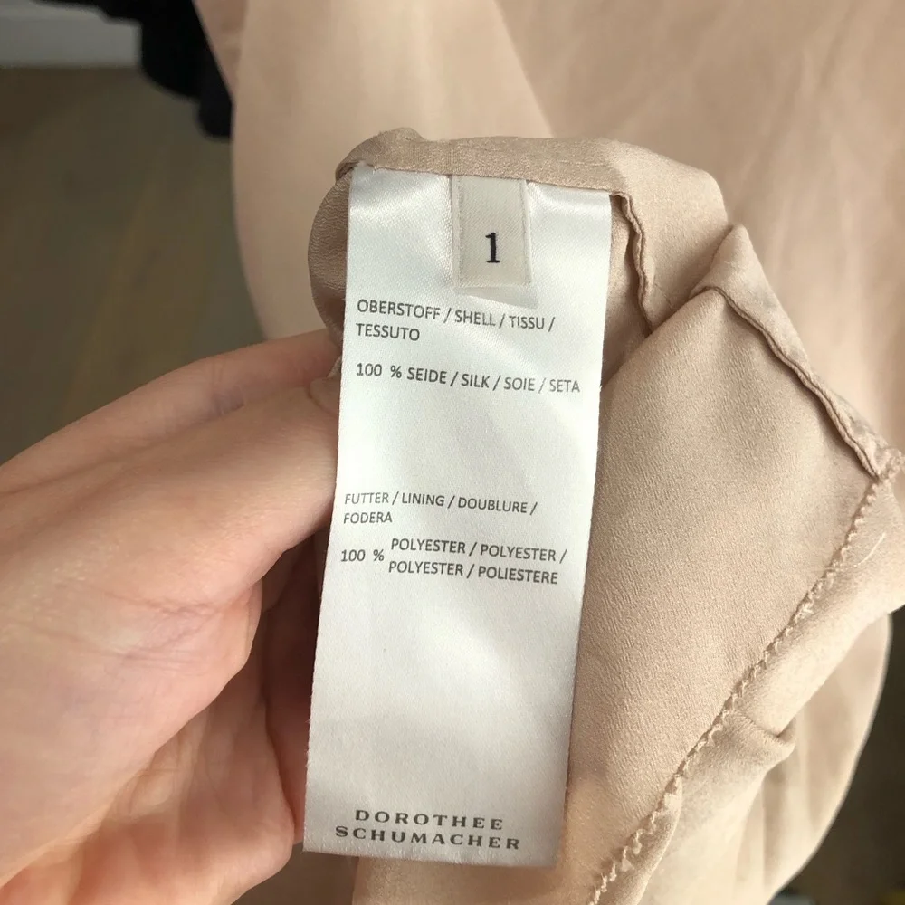 DOROTHEE SCHUMACHER Women’s Midi Silk Orange Dress With Waist Straps (XS, US 2) - Picture 11 of 12